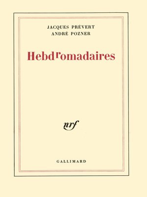 cover image of Hebdromadaires
